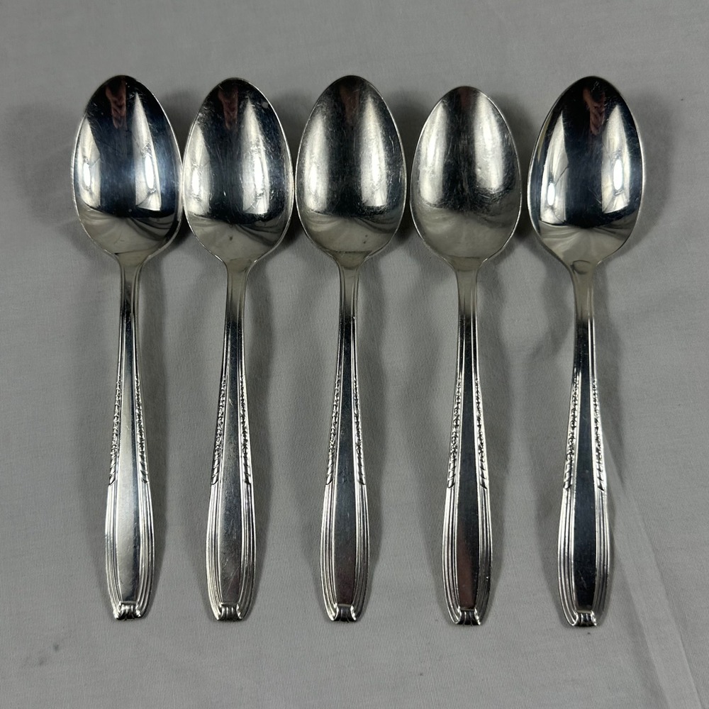 Wallace‎ Serenade 1 Silverplate teaspoon set of 5 vintage